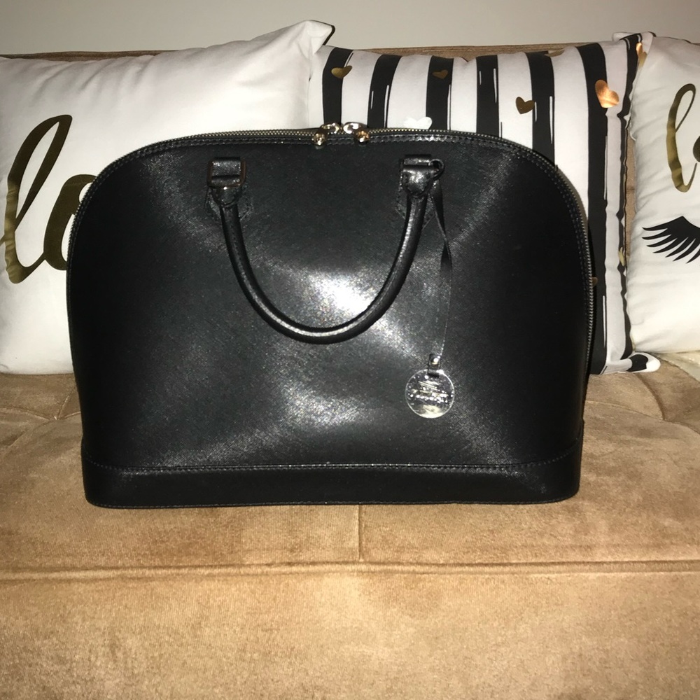 Pulicati Black Saffiano Leather Handbag
